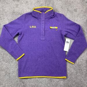 New! LSU Columbia 1/4 snap fleece pullover size Medium